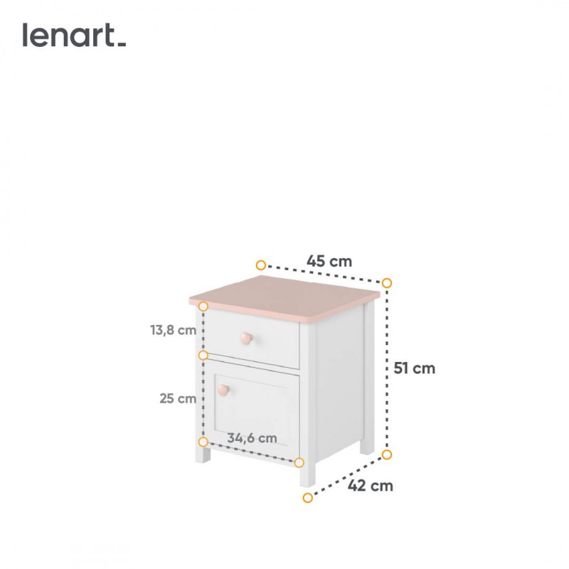 Szafka nocna Luna LN-07 Lenart Kolekcja Luna
