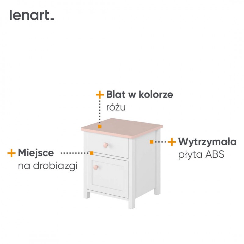 Szafka nocna Luna LN-07 Lenart Kolekcja Luna