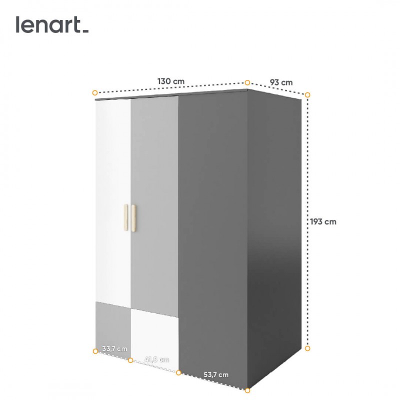Garderoba z oświetleniem Lewa Pok PO-00L Lenart Kolekcja Pok