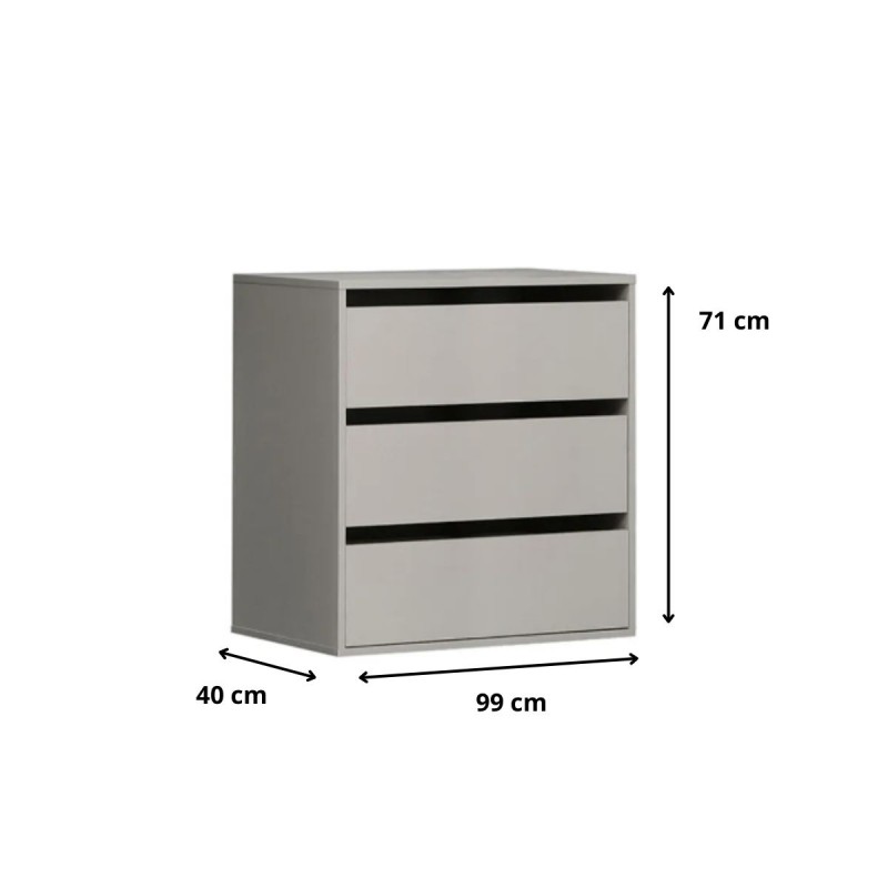 Komoda wewnętrzna szafy Bellevue Typ TWTK24 Meble Forte