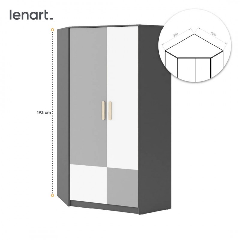 Szafa narożna Pok PO-01 Lenart Kolekcja Pok
