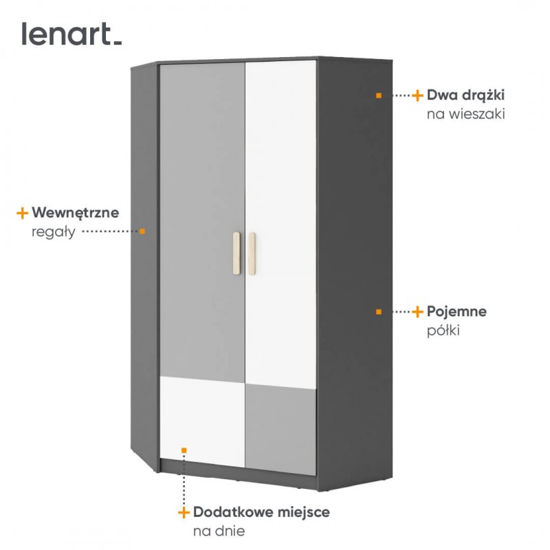 Szafa narożna Pok PO-01 Lenart Kolekcja Pok