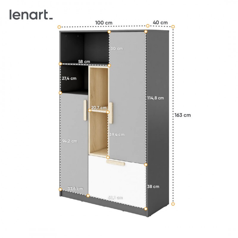 Szafka z regałem Pok PO-05 Lenart Kolekcja Pok