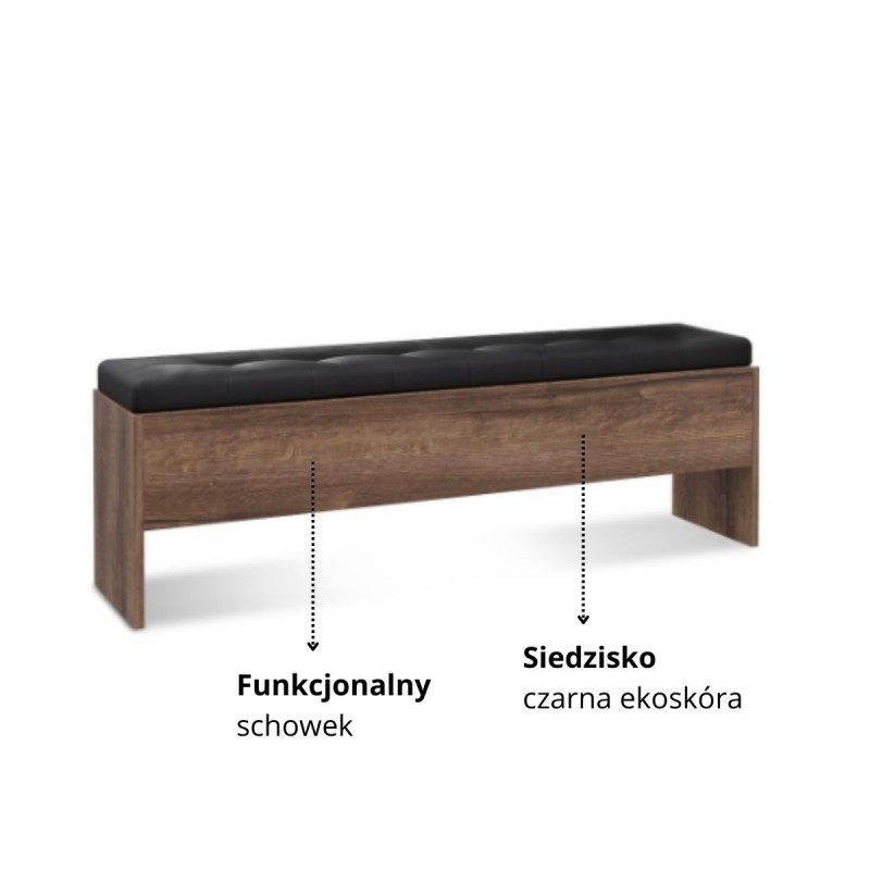 Ławka za schowkiem Bellevue Typ BLQT021 Meble Forte Kolekcja