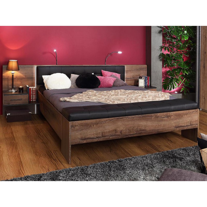 Łóżko + szafki nocne Bellevue Typ BLQL161B Meble Forte Kolekcja