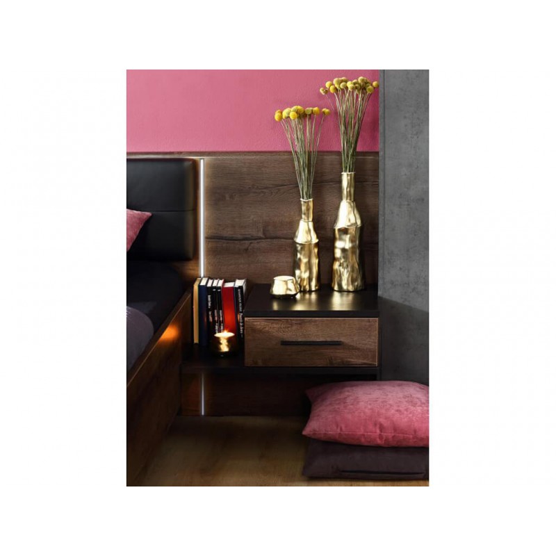 Łóżko + szafki nocne Bellevue Typ BLQL161B Meble Forte Kolekcja