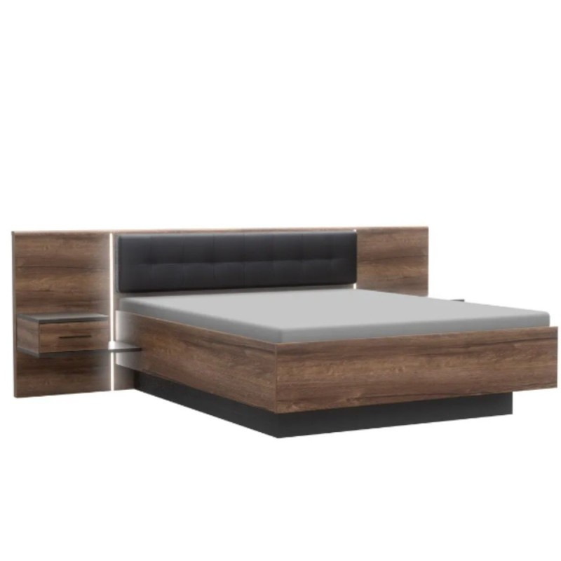 Łóżko + szafki nocne Bellevue Typ BLQL161B Meble Forte Kolekcja