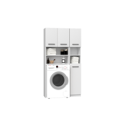 ZESTAW ŁAZIENKOWY MARPOL REGAŁ SZAFKA SŁUPEK BIAŁY