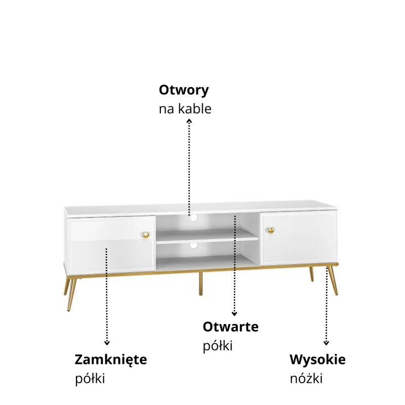 Szafka RTV GOLDIN 06 ML Meble Kolekcja Goldin