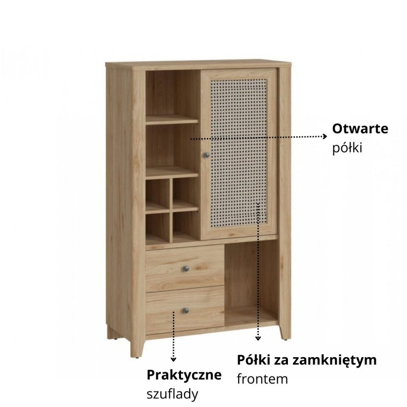 Komoda Cestino 1D2S Typ VNNK01 Meble Wójcik Kolekcja Cestino