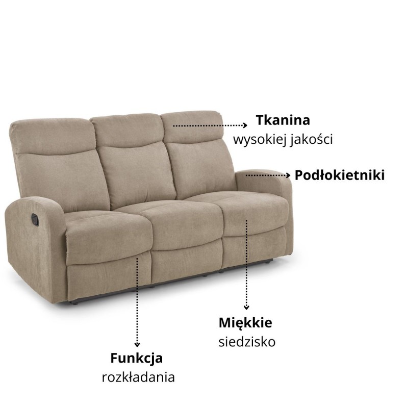 Sofa rozkładana OSLO 3S zestaw wypoczynkowy