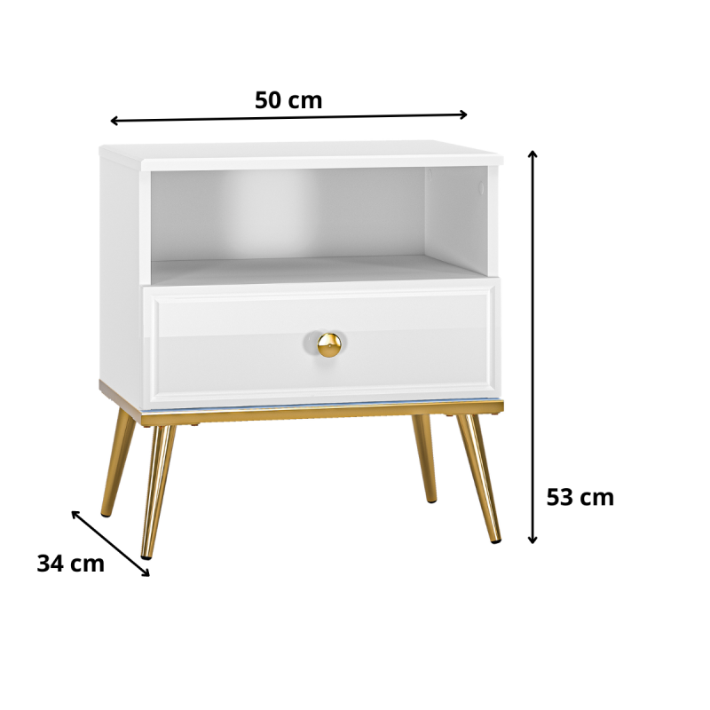 Szafka nocna GOLDIN 07 ML Meble Kolekcja Goldin