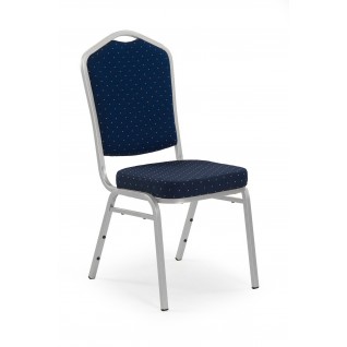 K66S krzesło niebieski, stelaż srebrny (1p 1szt)