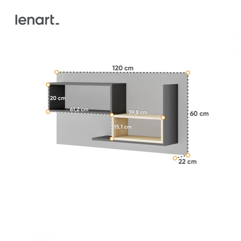 Regał wiszący Pok PO-10 Lenart Kolekcja Pok