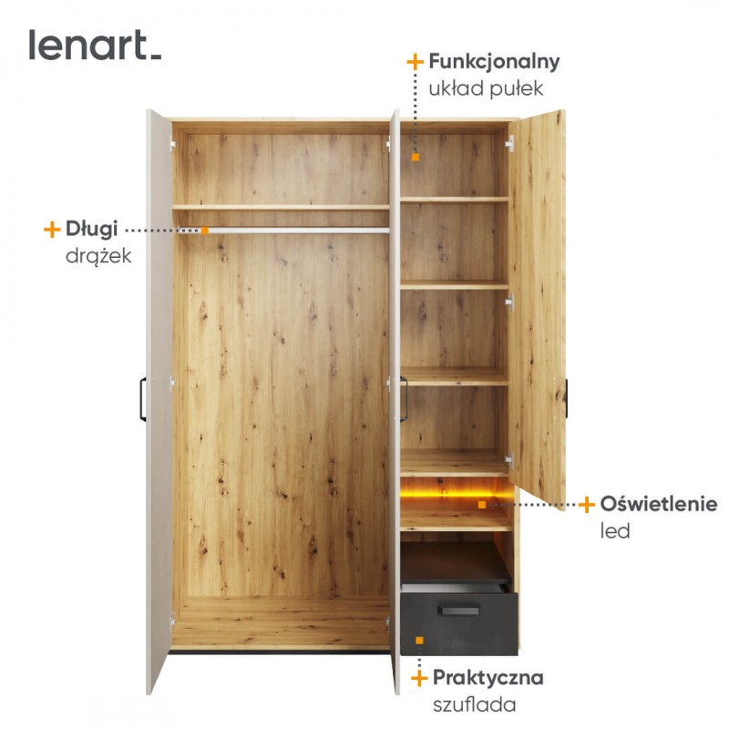 Szafa Qubic QB-02 Lenart Meble