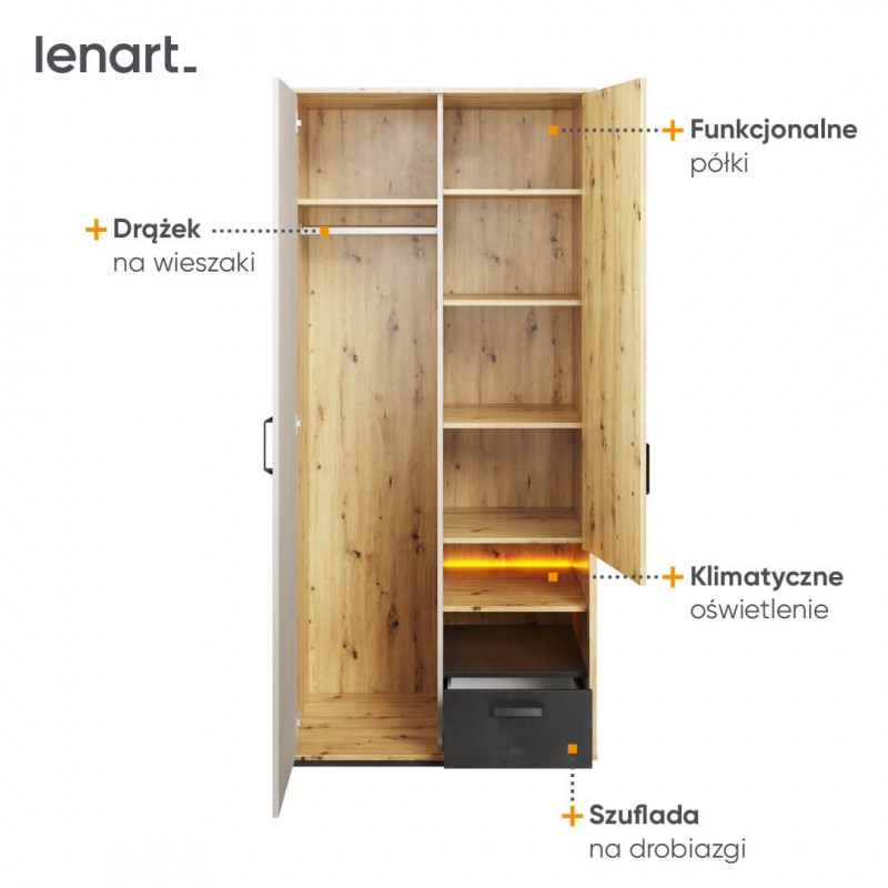 Szafa Qubic QB-03 Lenart Meble