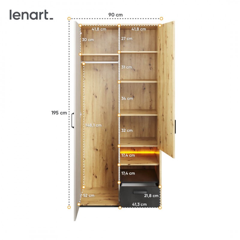 Szafa Qubic QB-03 Lenart Meble