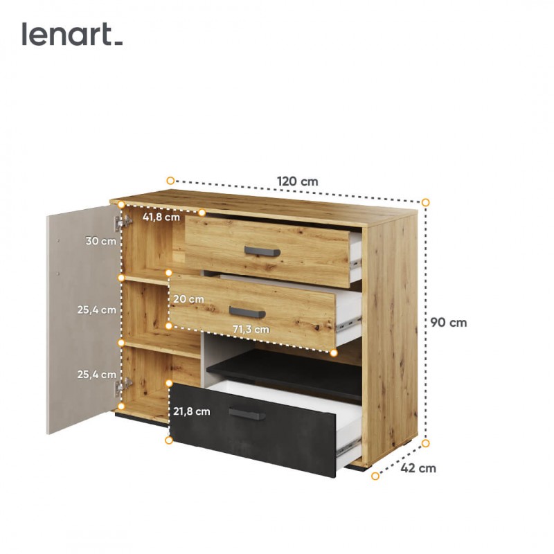 Komoda Qubic QB-07 Lenart Meble