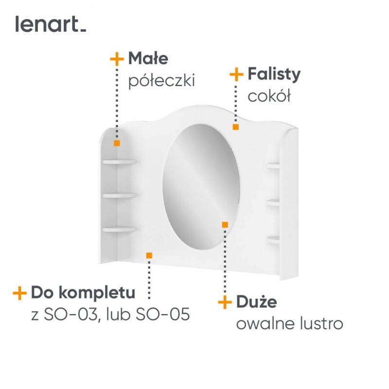 Nadstawka z lustrem Story SO-06 Lenart Kolekcja Story