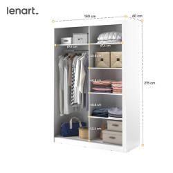 Szafa przesuwna z lustrem Arti AR-04 Lenart Kolekcja Arti