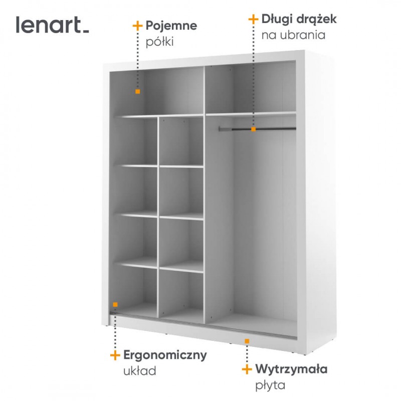 Szafa przesuwna z lustrem Arti AR-08 Lenart Kolekcja Arti