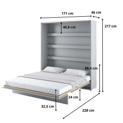 Półkotapczan Pionowy BED CONCEPT BC-12 160X200 Szary Lenart