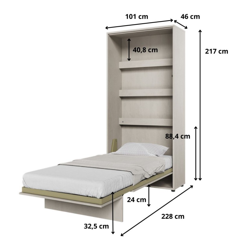 Półkotapczan Pionowy Concept Junior CJ-02 90X200 Teen Flex