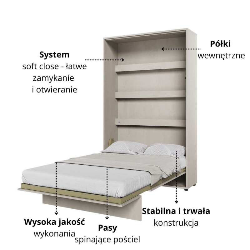 Półkotapczan Pionowy Concept Junior CJ-01 120X200 Teen Flex