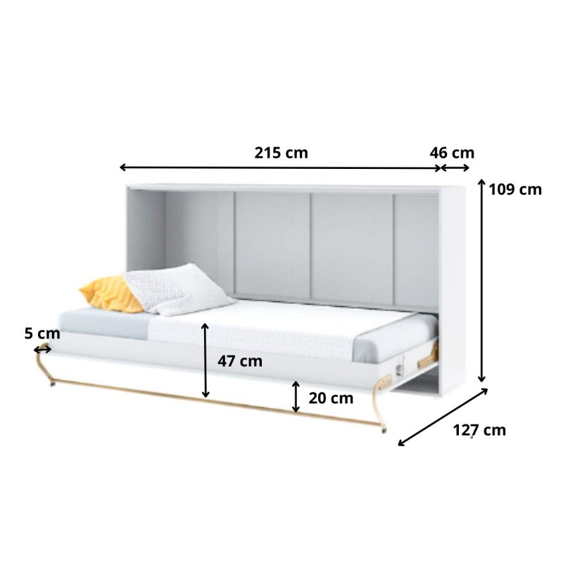 Półkotapczan Poziomy Concept Pro CP-06 90X200 Biały Alpejski
