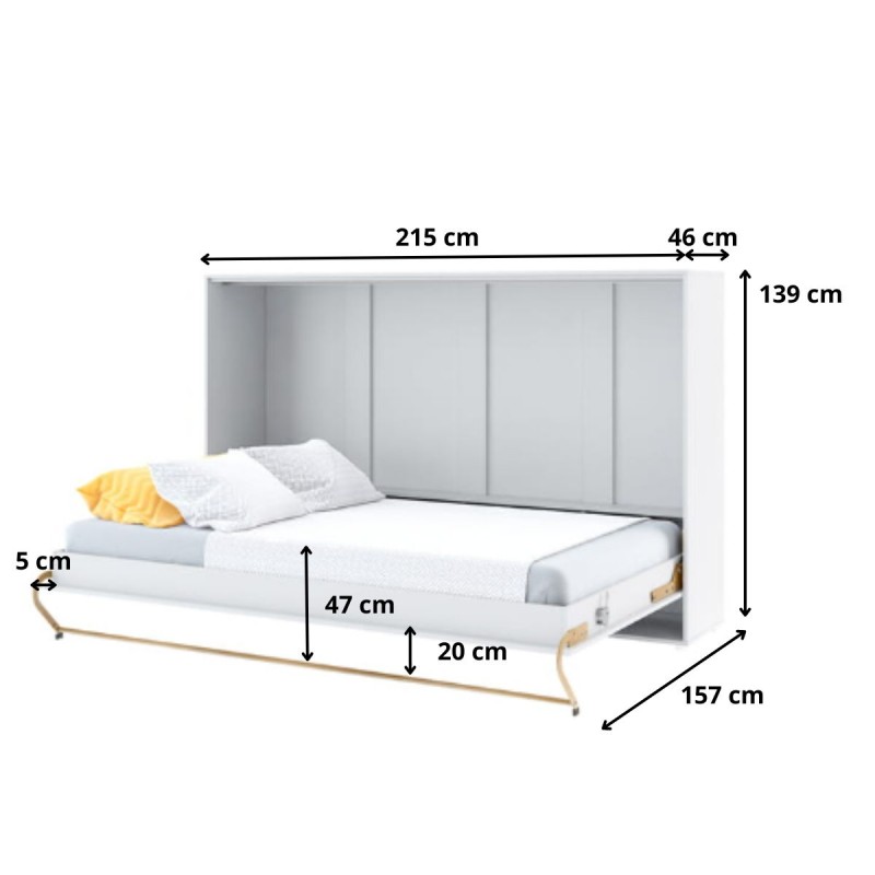 Półkotapczan Poziomy Concept Pro CP-05 120X200 Biały Połysk