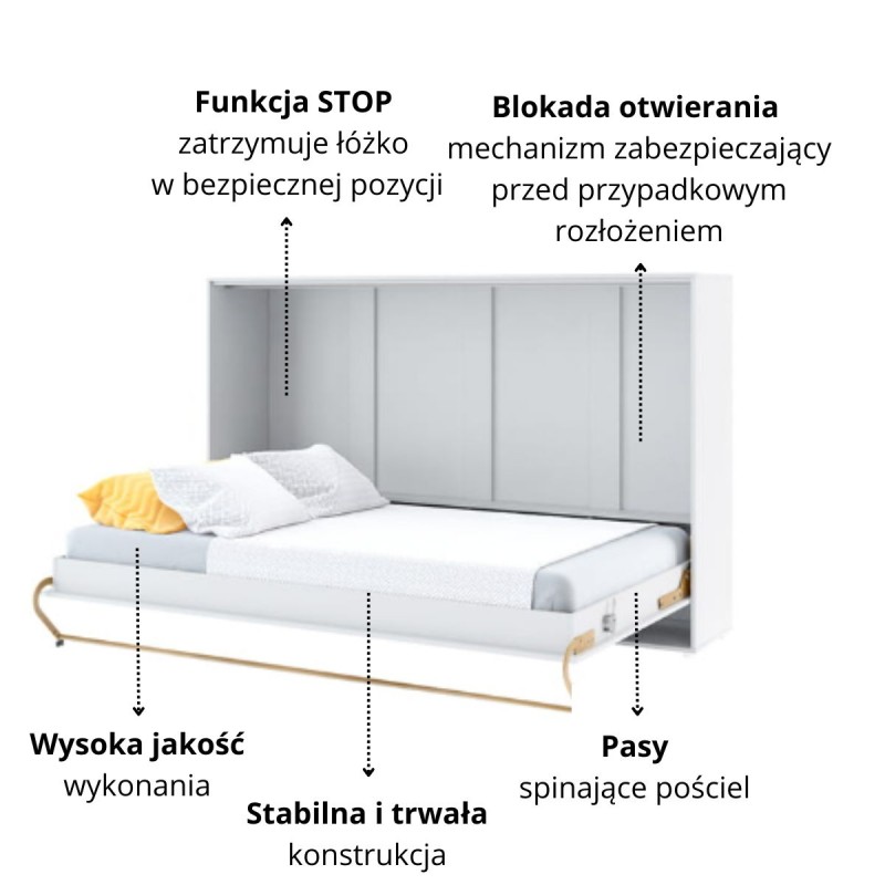 Półkotapczan Poziomy Concept Pro CP-05 120X200 Biały Połysk