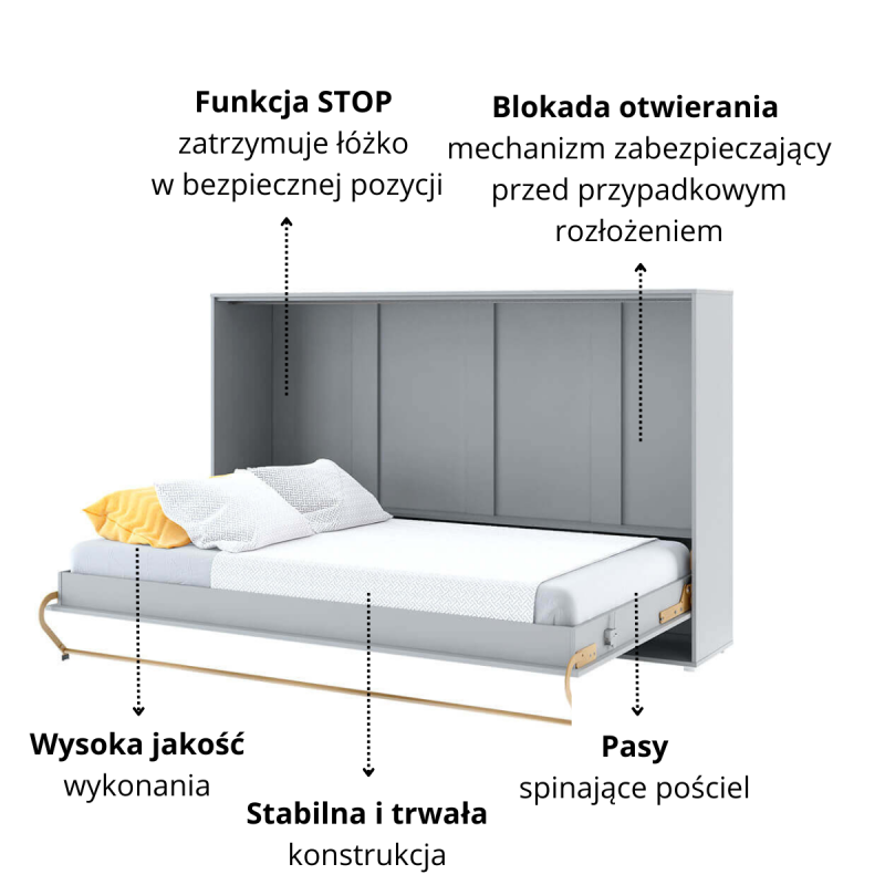 Półkotapczan Poziomy Concept Pro CP-05 120X200 Szary Lenart