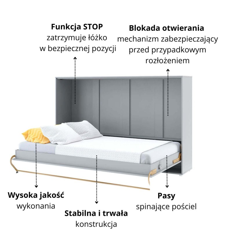 Półkotapczan Poziomy Concept Pro CP-04 140X200 Szary Lenart