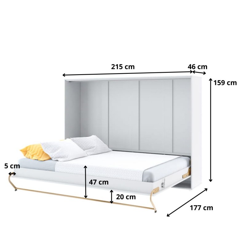 Półkotapczan Poziomy Concept Pro CP-04 140X200 Biały Połysk