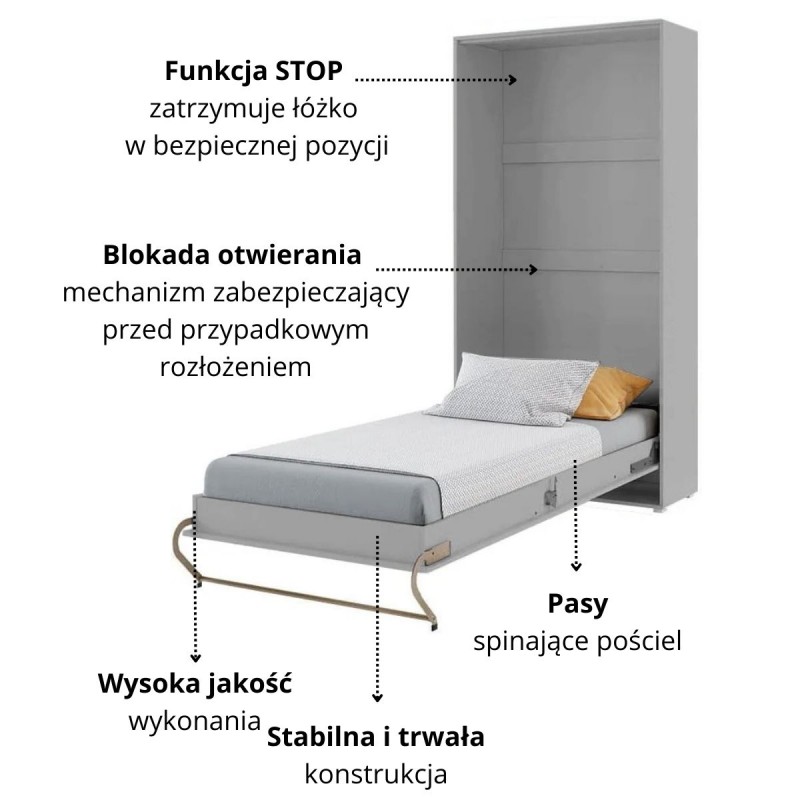 Półkotapczan Pionowy Concept Pro CP-03 90X200 Szary Lenart