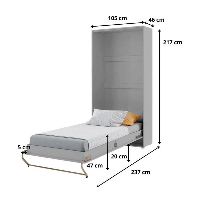 Półkotapczan Pionowy Concept Pro CP-03 90X200 Szary Lenart