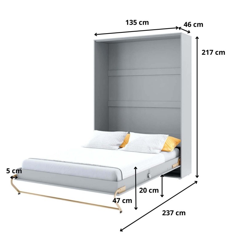 Półkotapczan Pionowy Concept Pro CP-02 120X200 Szary Lenart