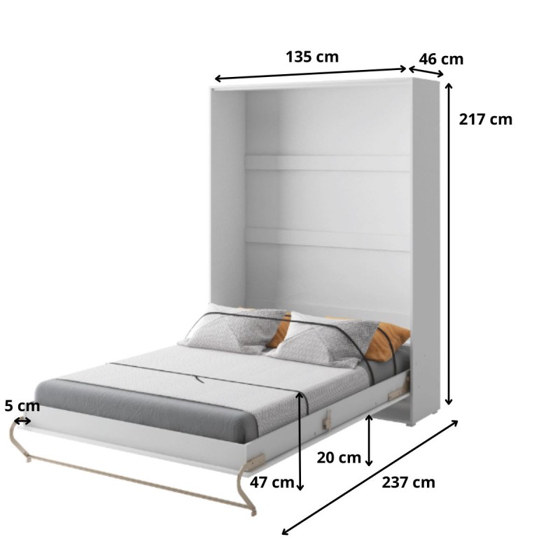 Półkotapczan Pionowy Concept Pro CP-02 120X200 Biały Alpejski