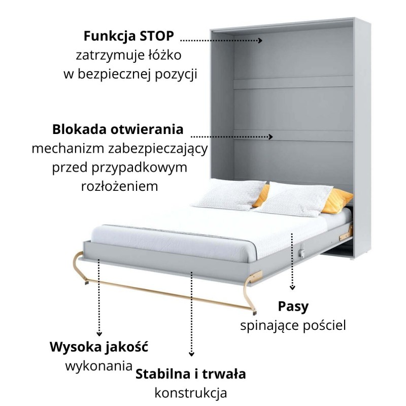 Półkotapczan Pionowy Concept Pro CP-01 140X200 Szary Lenart