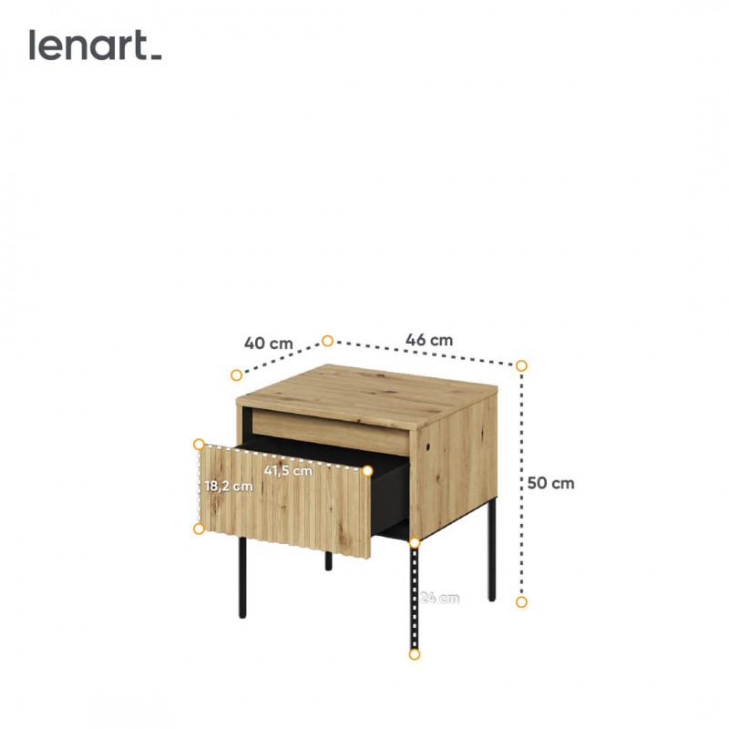 Szafka nocna Trend TR10DAC Lenart Dąb Artisan