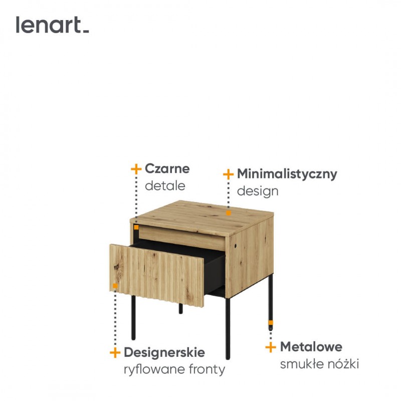 Szafka nocna Trend TR10DAC Lenart Dąb Artisan