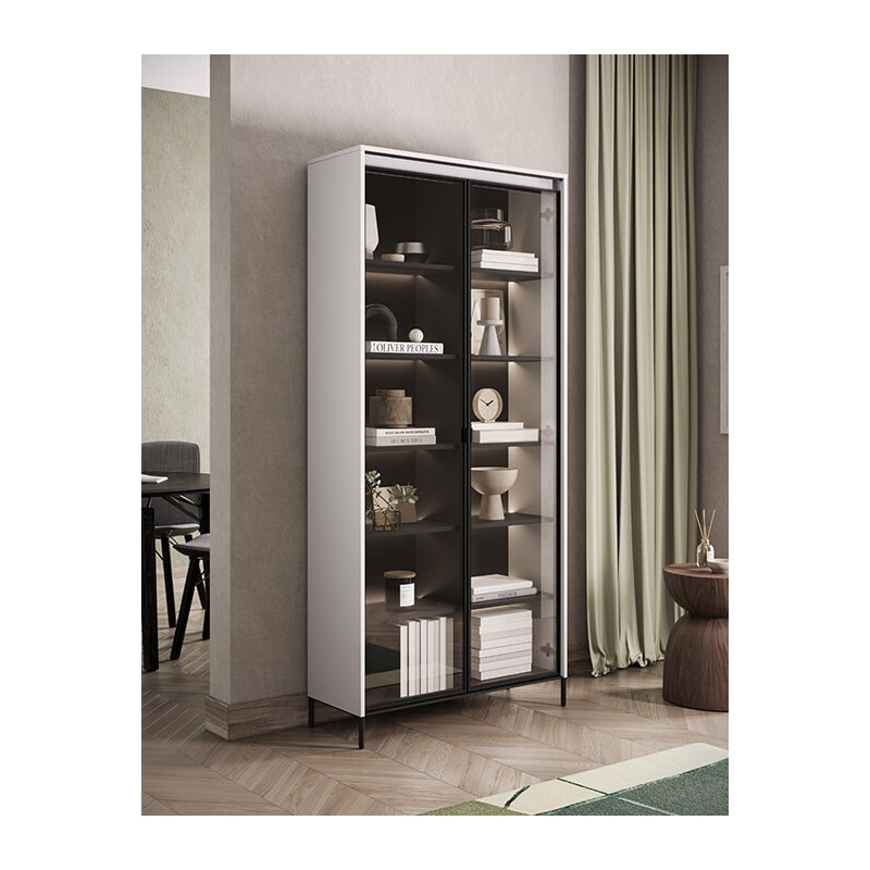 Witryna Trend TR7SC szara czarna Lenart