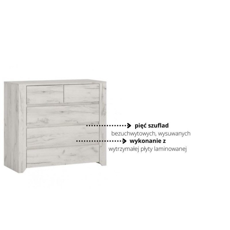 Komoda Angel Typ 43 5S Meble Wójcik Kolekcja Angel