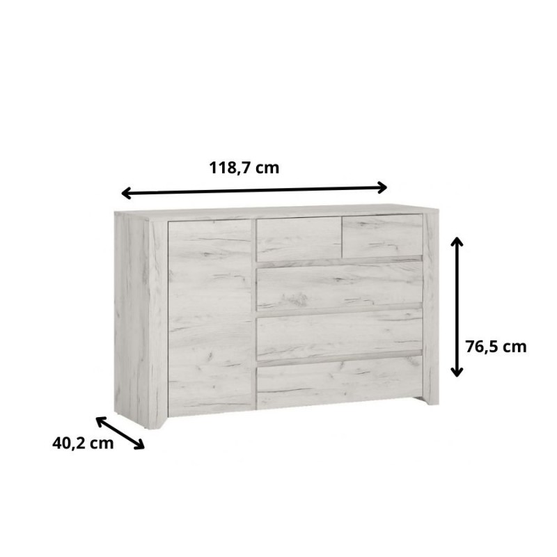 Komoda Angel Typ 41 1D - 5S Meble Wójcik Kolekcja Angel