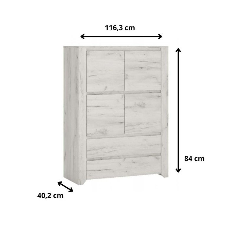 Komoda Angel Typ 33 4D - 2S Meble Wójcik Kolekcja Angel