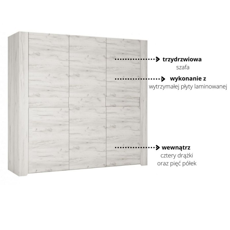 Szafa Angel Typ 22 3D Meble W&oacute;jcik Kolekcja Angel