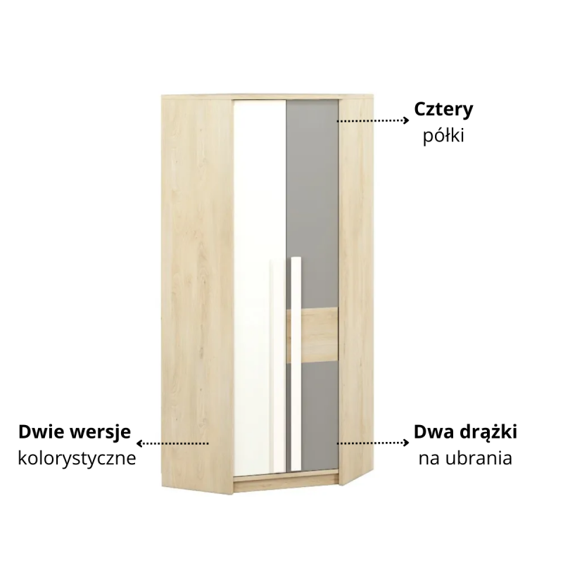 Szafa Drop 01 ML Meble Kolekcja Drop