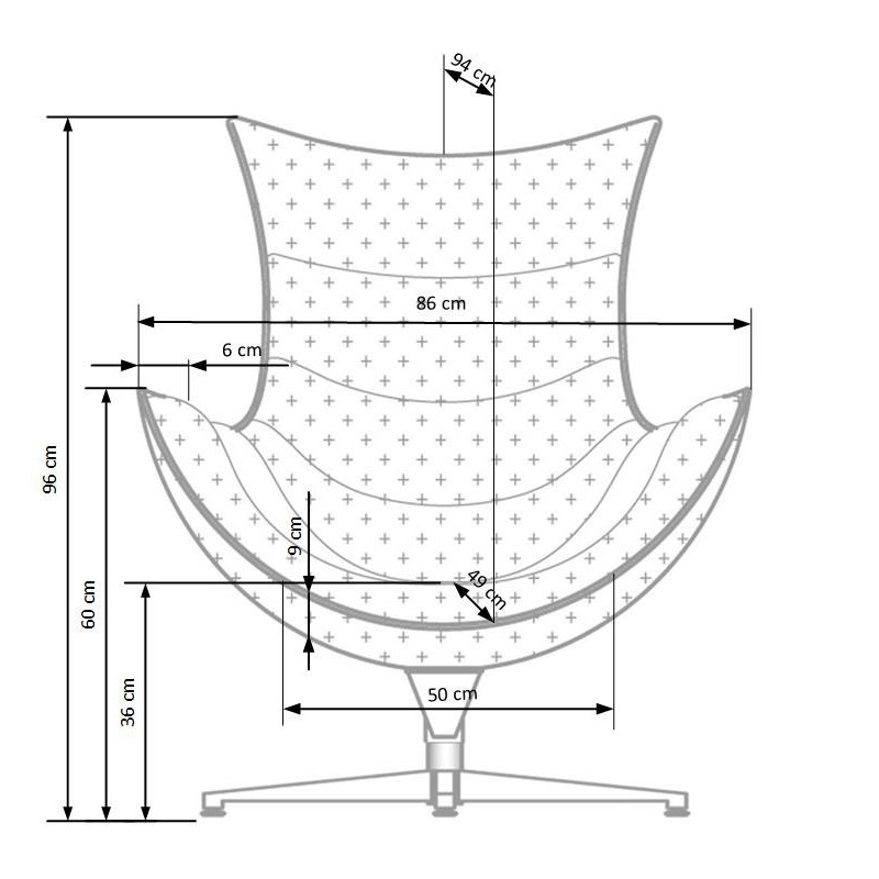 Nowoczesny fotel tapicerowany Cavern brązowy