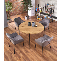 MORGAN stół okragły dąb złoty / czarny (1p 1szt)