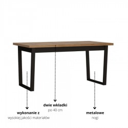 Stół rozkładany Brolo Typ MWST04 Meble Wójcik